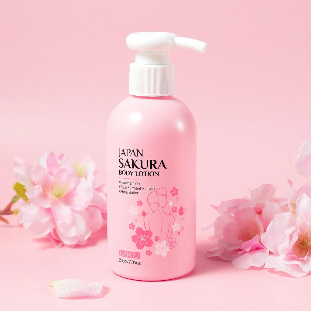 Laikou Cherry Blossom Body Lotion Moisturizing & Repairing  Winter Chapped Skin Care Moisturizing Without Greasiness 200g