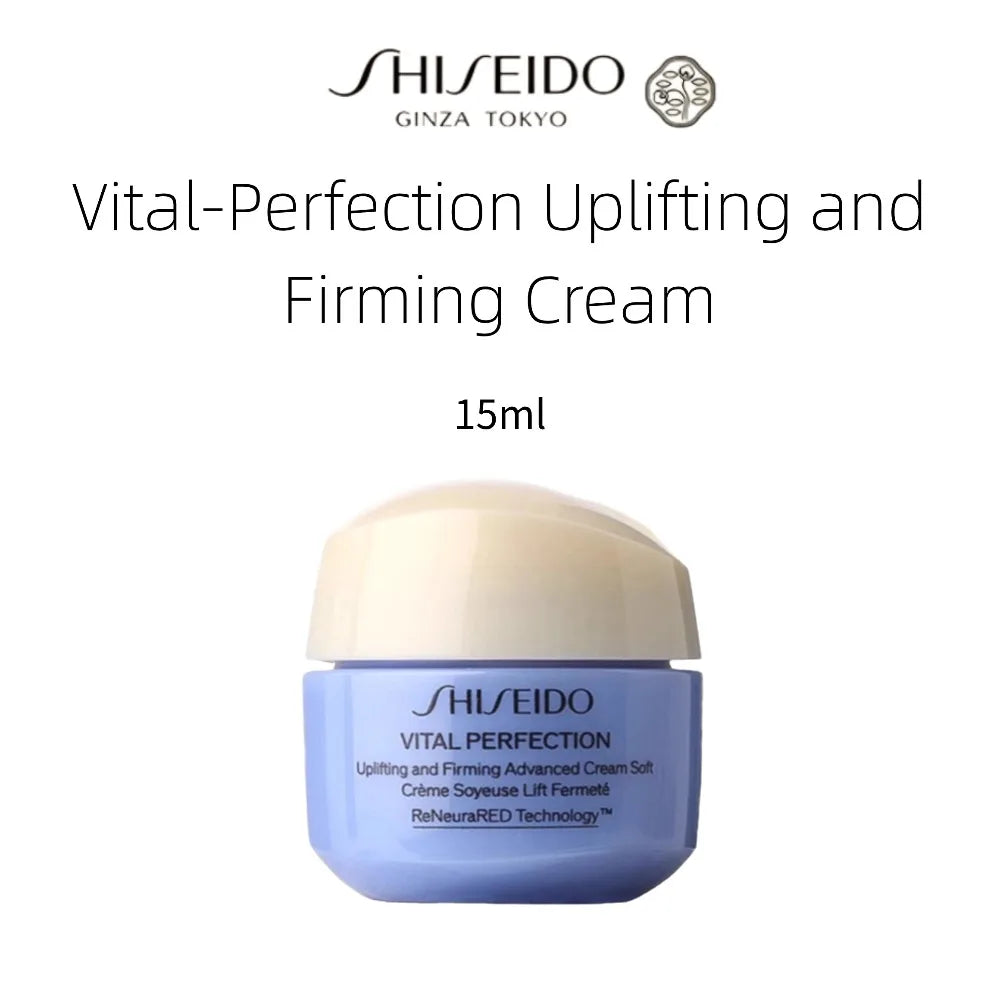 Shiseido Vital-Perfection Cream 15ml (Travel Size), Moisturizer for Normal to Dry Skin, Visibly Lifts & Firms, Original Skincare