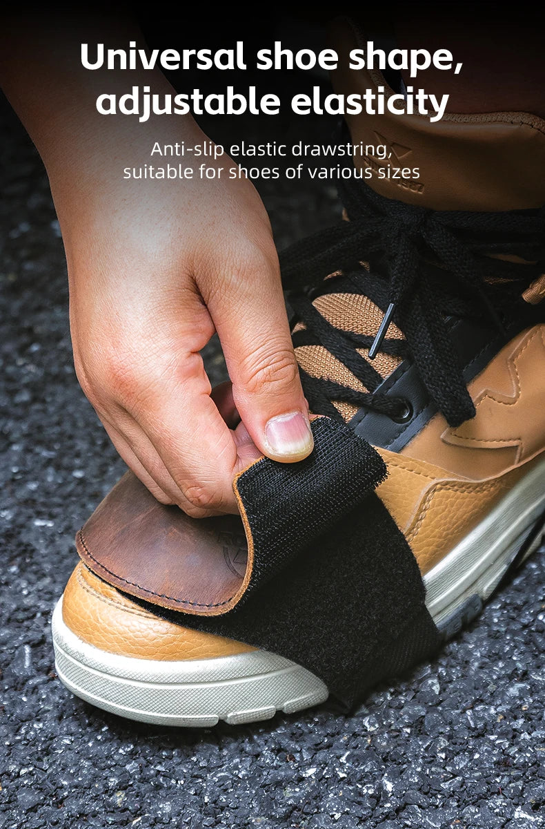 ROCKBROS Motorcycle Shift Lever Shoe Cover Non-slip And Wear Resistant Leather Motorcycle Shoes Protection Gear Shift Pad
