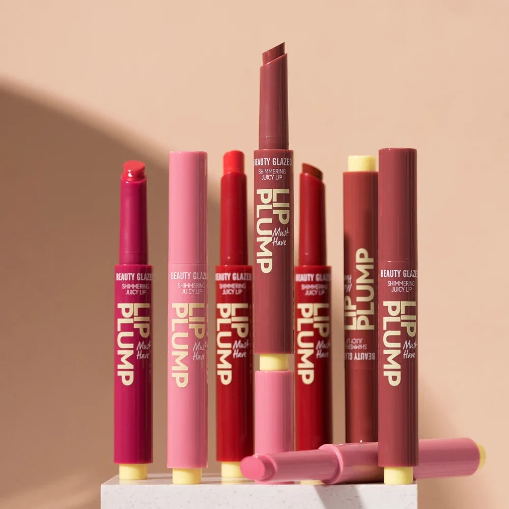 Beauty Glazed 12 Color Shimmering Juicy Lipstick,Shining Lip Plump,Moisturizing Nourishing Women Lip Makeup.Girl's Gift