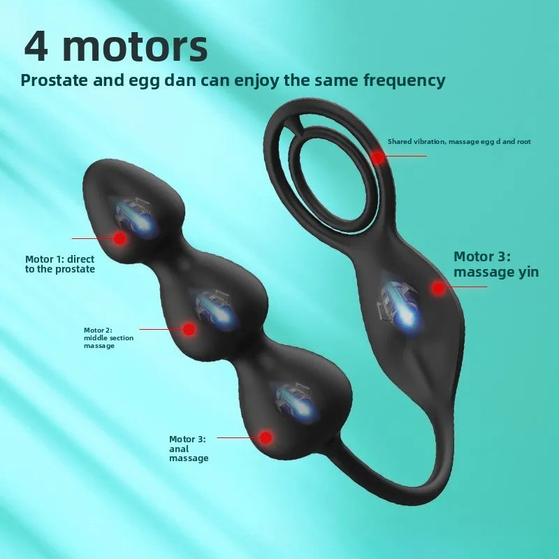 Anal plug prostate massage wireless remote control vibration charging movement soft silicone silent wear single men out