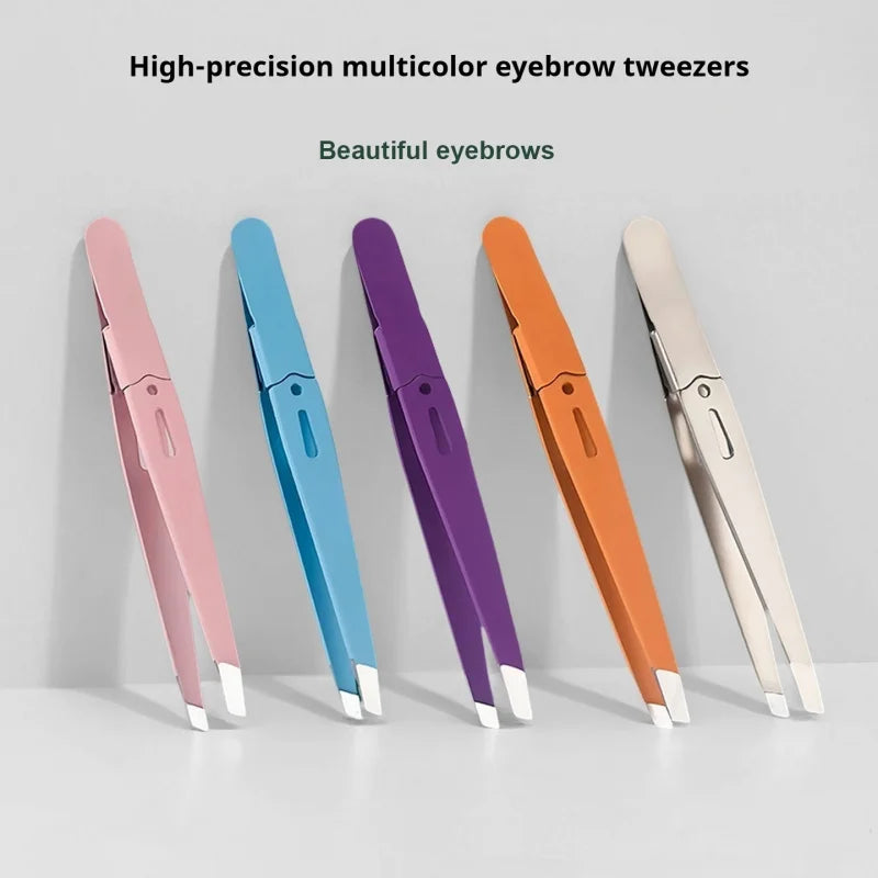 Expert Eyebrow Hair Removal Tweezer, High Precision Slant Tip Stainless Steel Tweezers for Men and Women