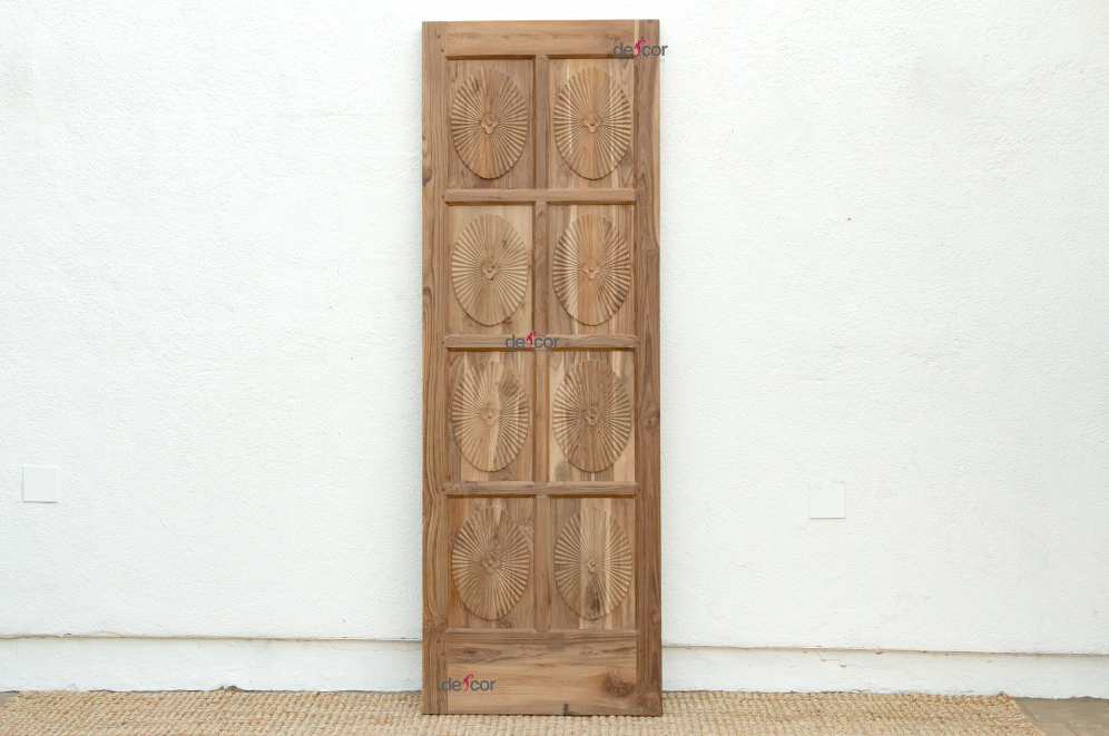 Sleek Portuguese Colonial Sunburst Door