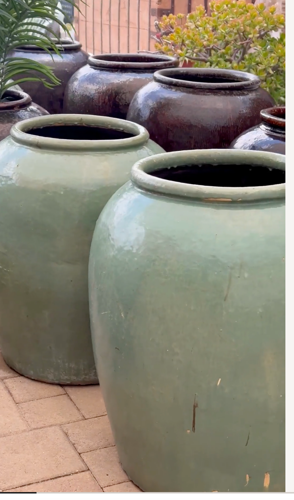 Monumental Silk Road Celadon Glazed Pot