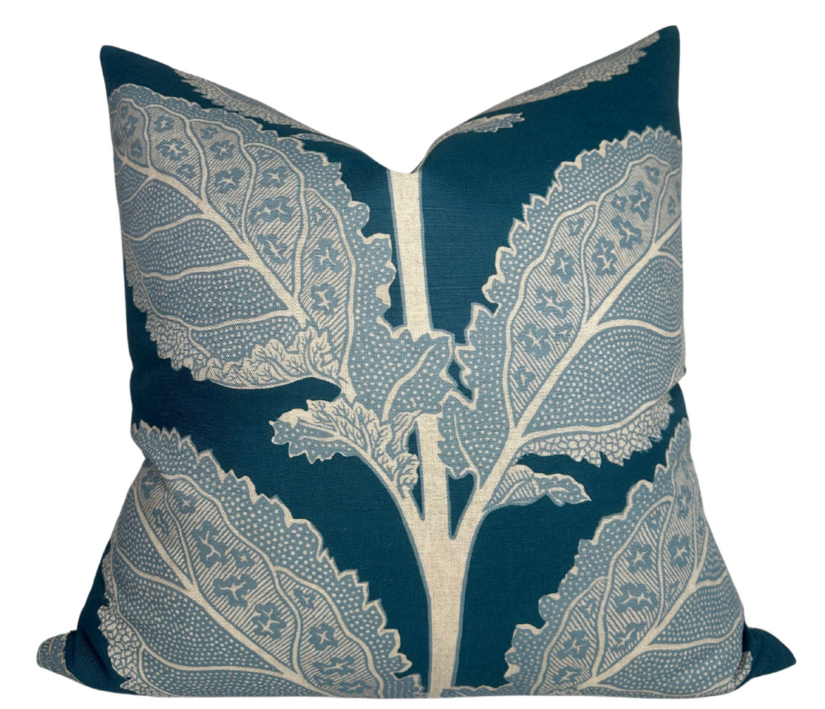 Lacinato Pillow Cover in Mineral Blue, Thibaut Pillows