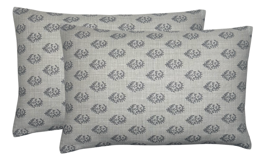 Rajmata Pillow Cover in Grey, Peter Dunham Textiles