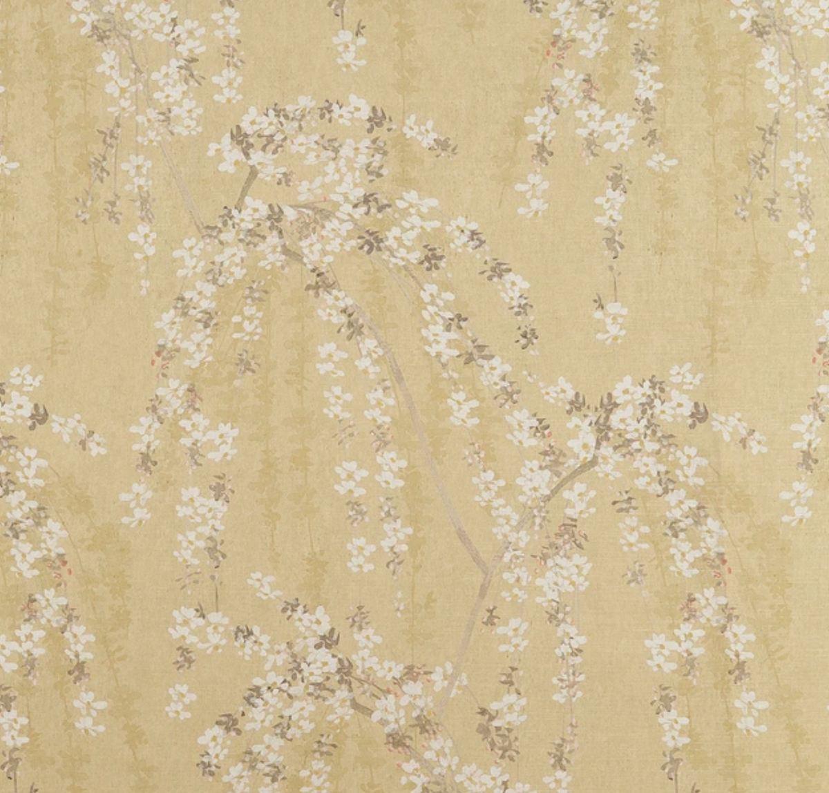 Weeping Blossom Pillow Cover in Gold, Thibaut Pillows