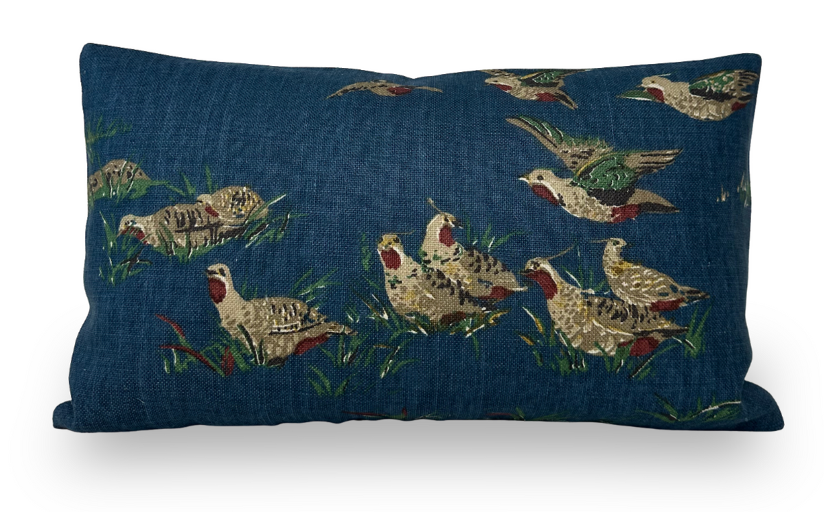 Pointers Covey Pillow Cover in Indigo Blue, Schumacher Textiles