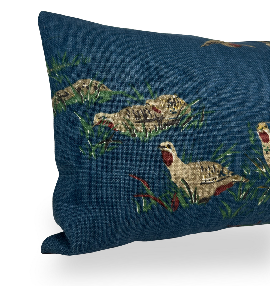 Pointers Covey Pillow Cover in Indigo Blue, Schumacher Textiles
