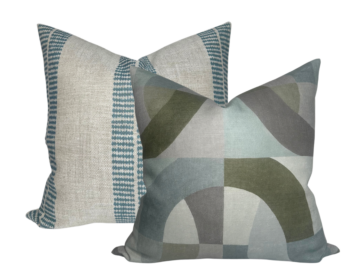 Colonnade Pillow Cover in Jadestone, Kelly Wearstler Textiles