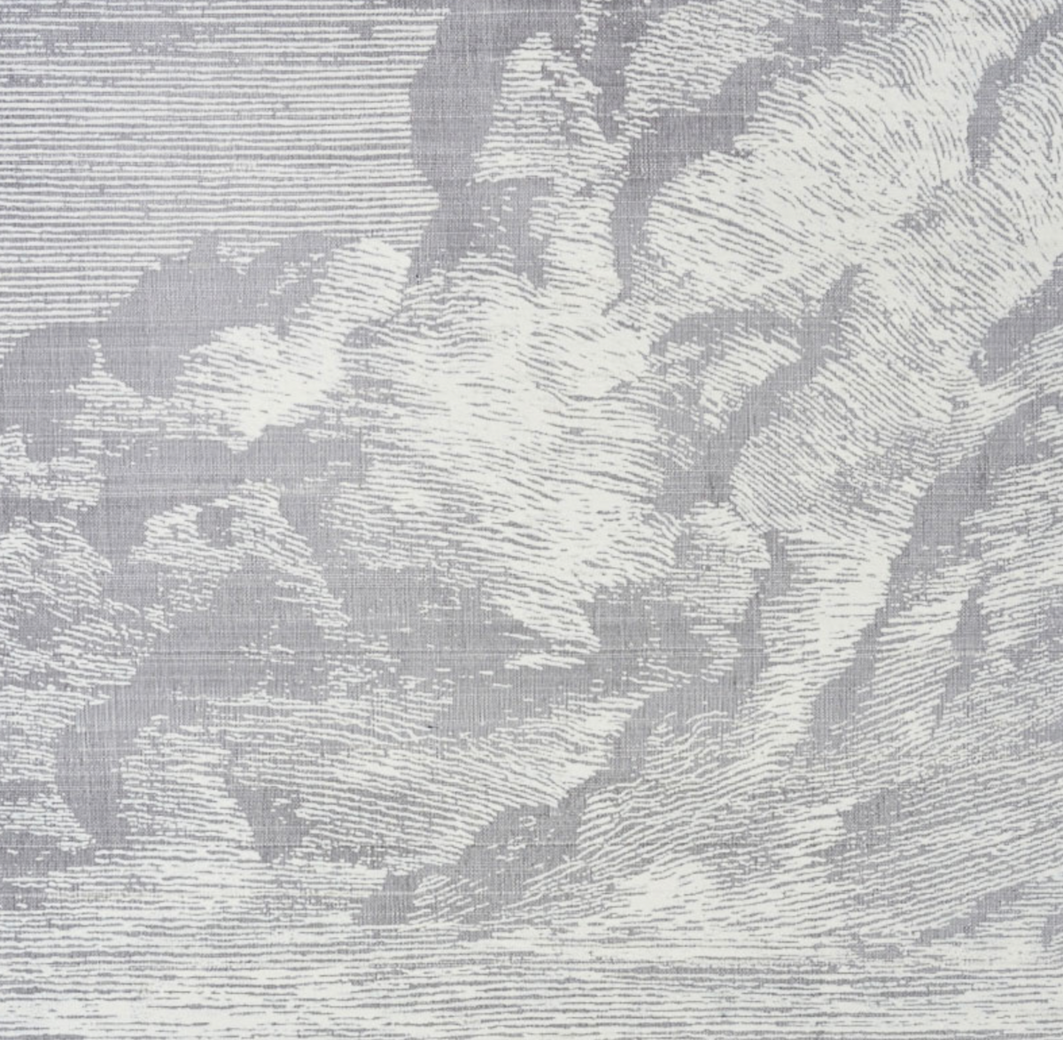 Cloud Toile Pillow Cover in Fog Grey, Schumacher Textiles