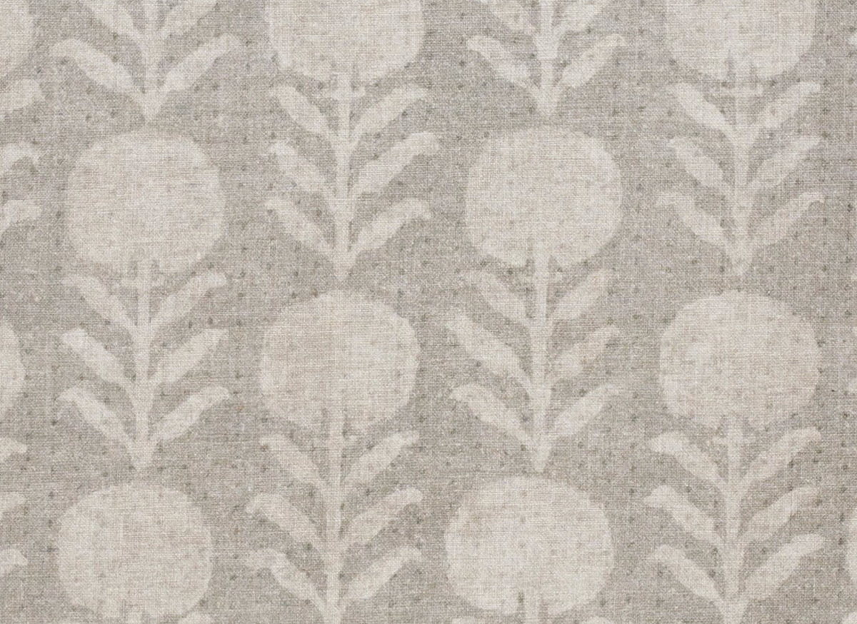 Zinnia Pillow Cover in Sand Grey, McLaurin + Piercy Textiles