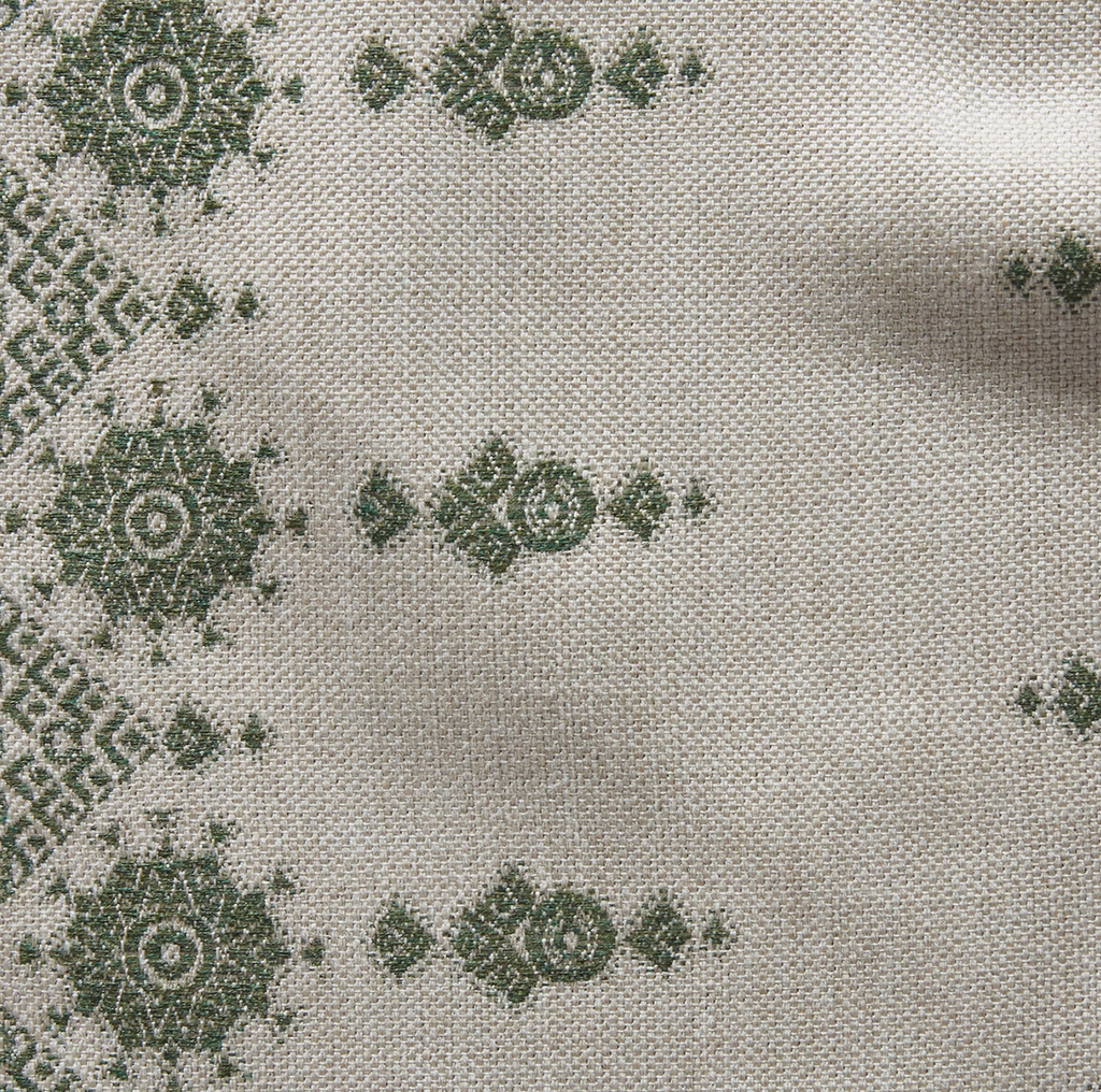 Carmania Pillow Cover in Green, Indoor Outdoor Pillows, Peter Dunham Textiles