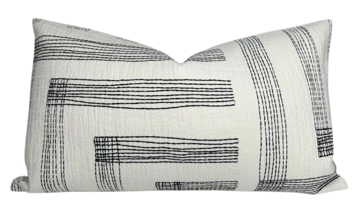 Pastiche Pillow Cover in Chalk Jet, Kelly Wearstler Textiles