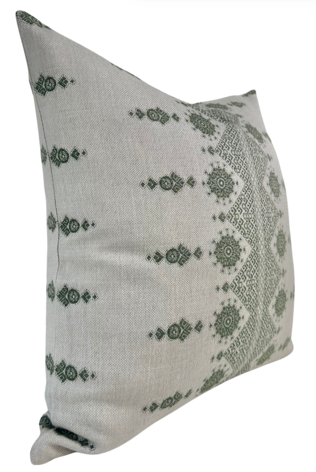Carmania Pillow Cover in Green, Indoor Outdoor Pillows, Peter Dunham Textiles