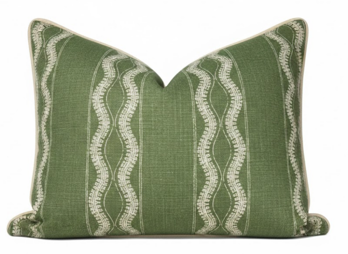 Zanzibar Pillow Cover in Green, Peter Dunham Textiles