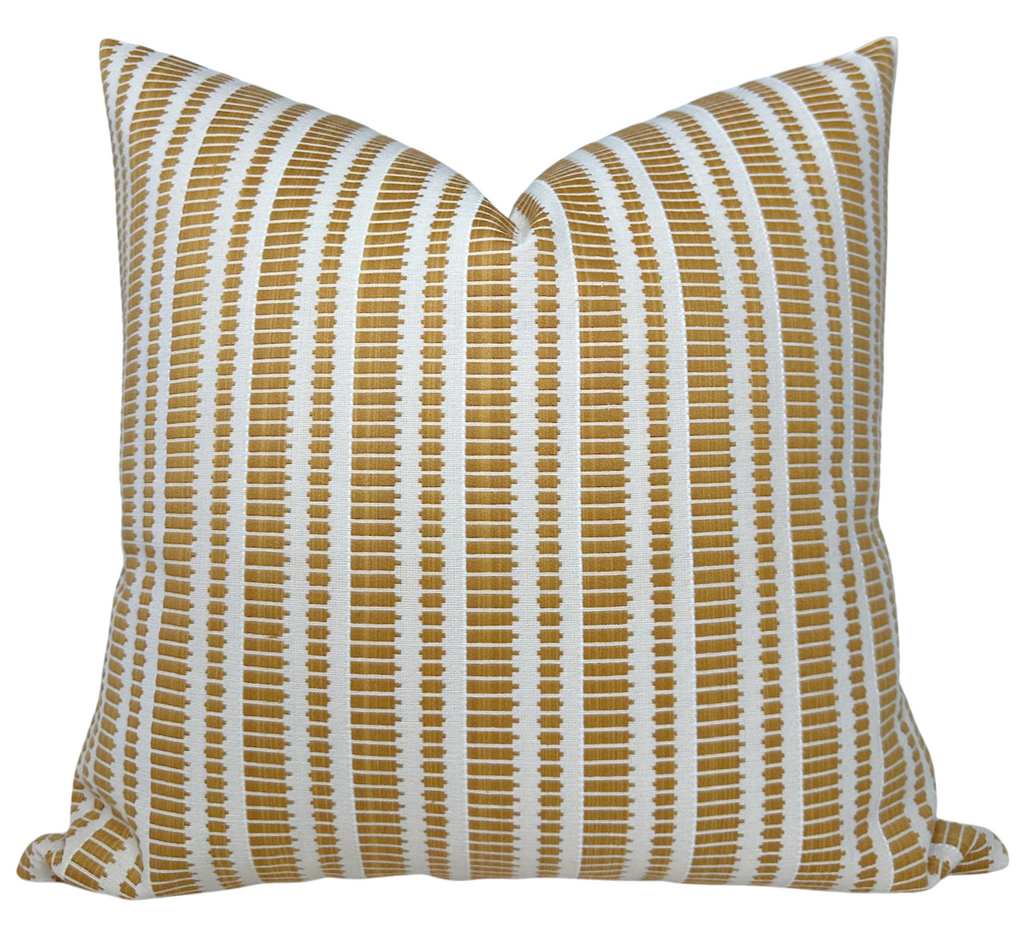 Oyo Pillow Cover in Mustard Yellow, Designer Pillows