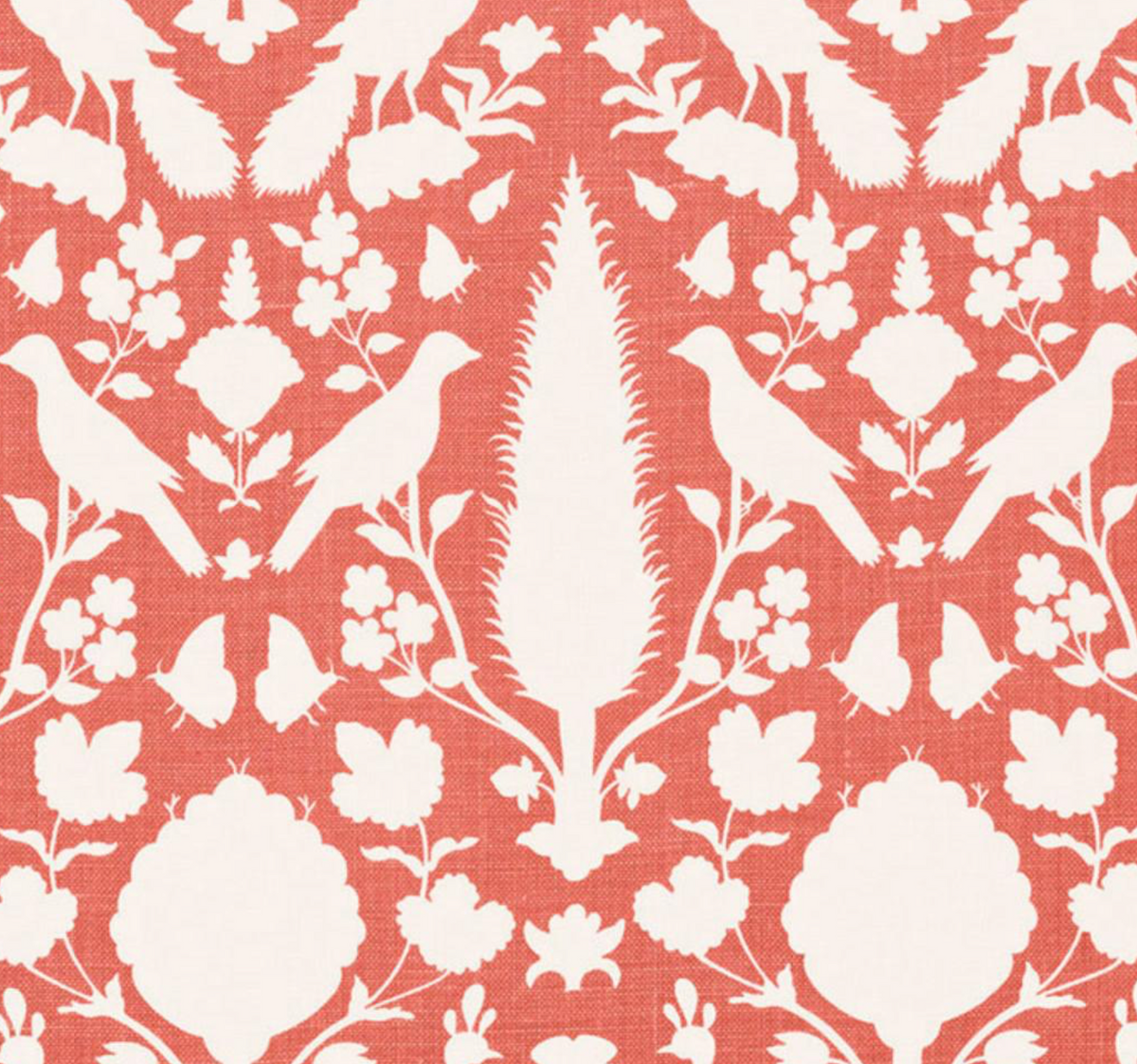 Chenonceau Pillow Cover in Coral, Schumacher Textiles