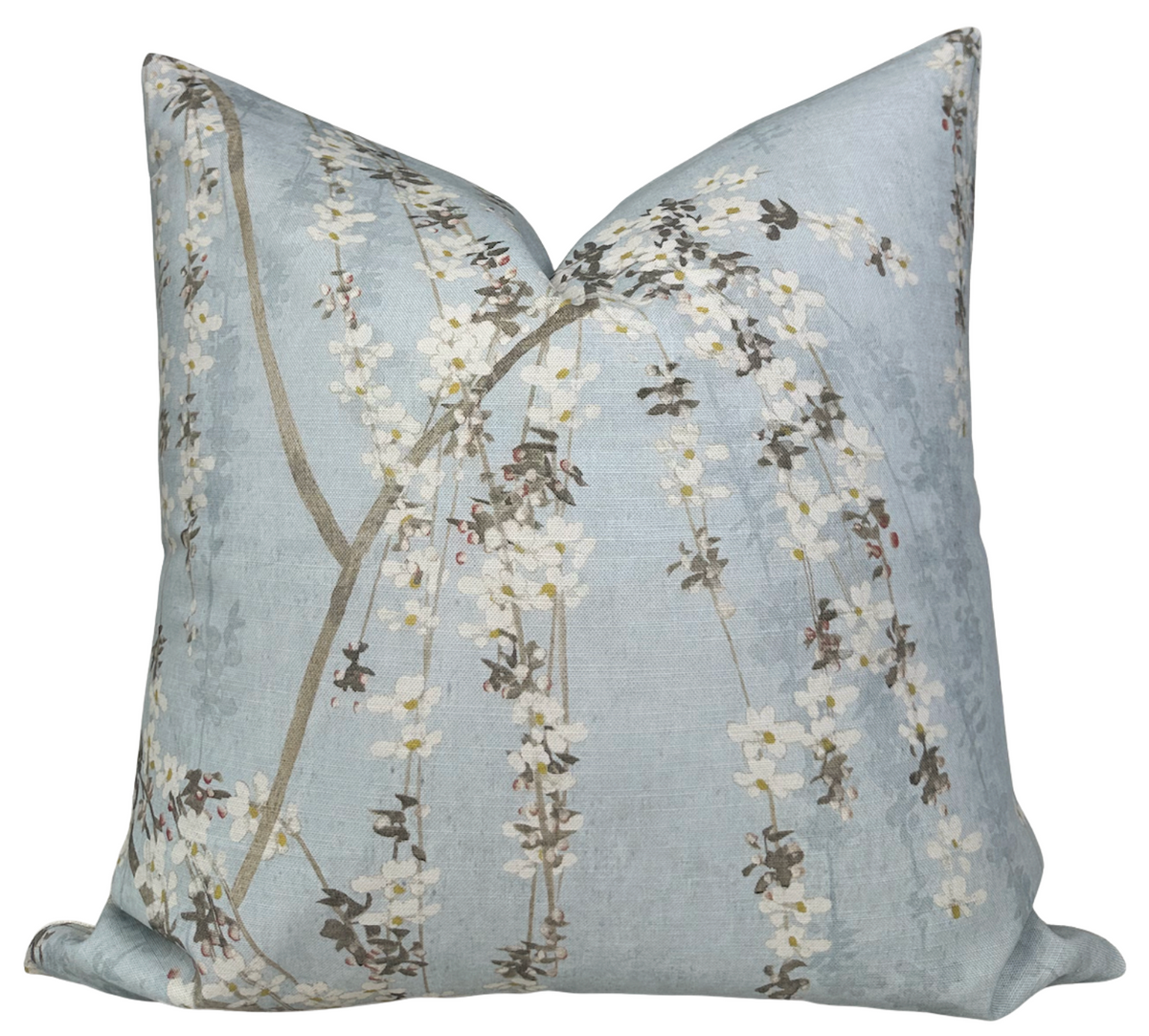 Weeping Blossom Pillow Cover in Blue, Thibaut Pillows