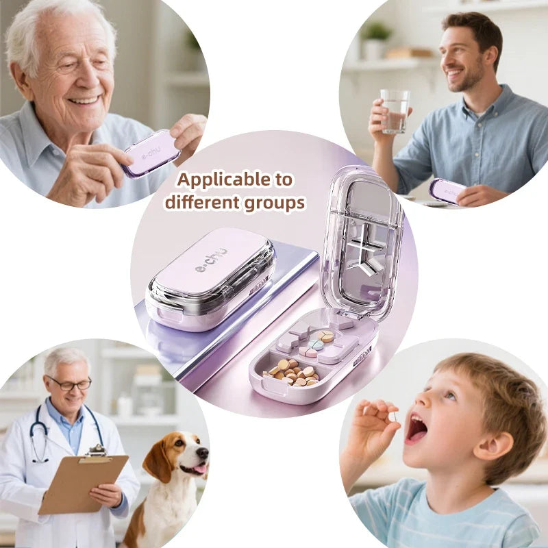 3in1 Medicine Cutter Precise Cutting Into Half / Third / Quarter Drug Divider Organizer Portable Tablet Splitting Pills Splitter