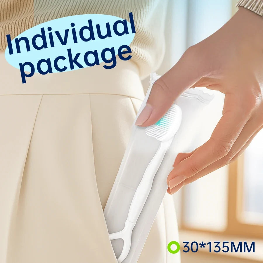 Portable Travel Toothbrush Mini Exploded Bead Toothbrush Disposable Adult Cleaning Toothbrush Individually Packaged