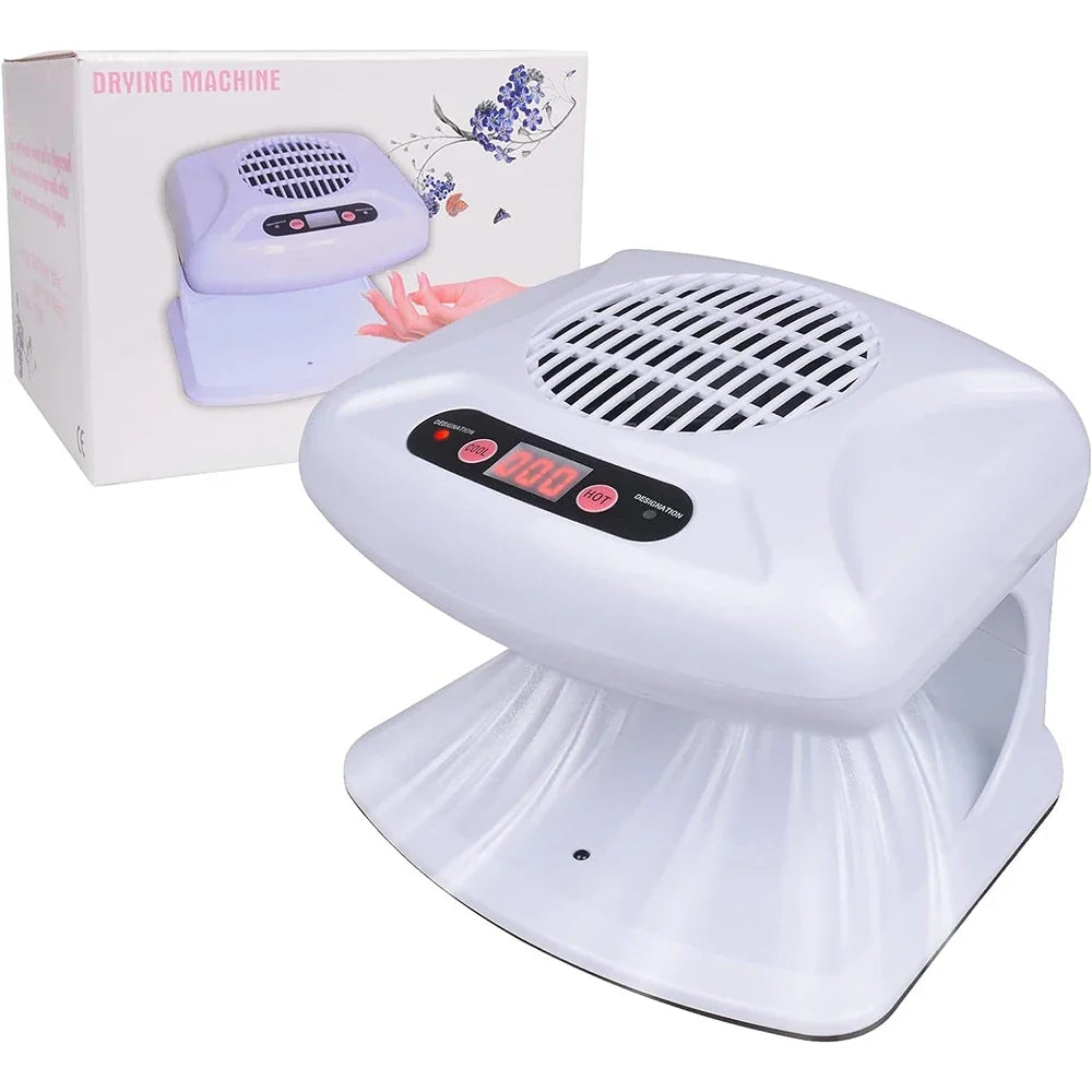 LULAA Air Nail Dryer Automatic Sensor 300W Timing Nail Fan Blow Hands and Feet Warm & Cool Wind Blower Dryer For Nail Polish