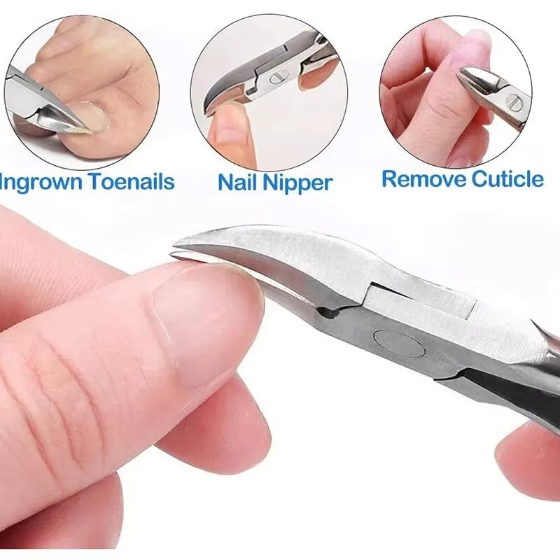 Precision Toenail Clippers for Thick or Ingrown Toenails - Secure and Stylish Design Thick Nail Clipper - W/Leather Case