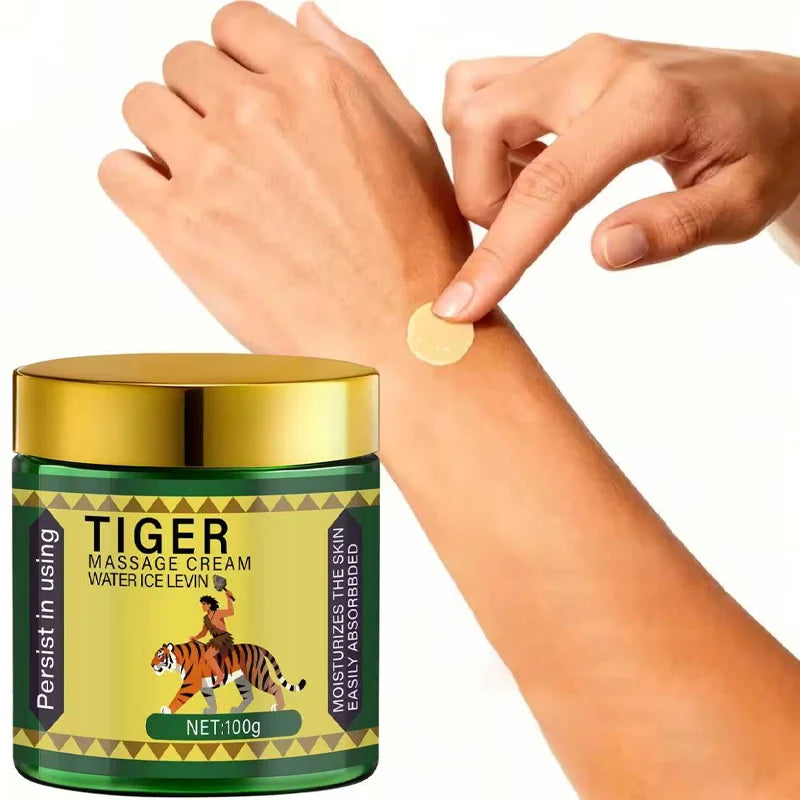 Tiger Massage Cream with Collagen & Retinol - Moisturizing & Nutrient-Rich Formula for Softer, More Confident Skin.