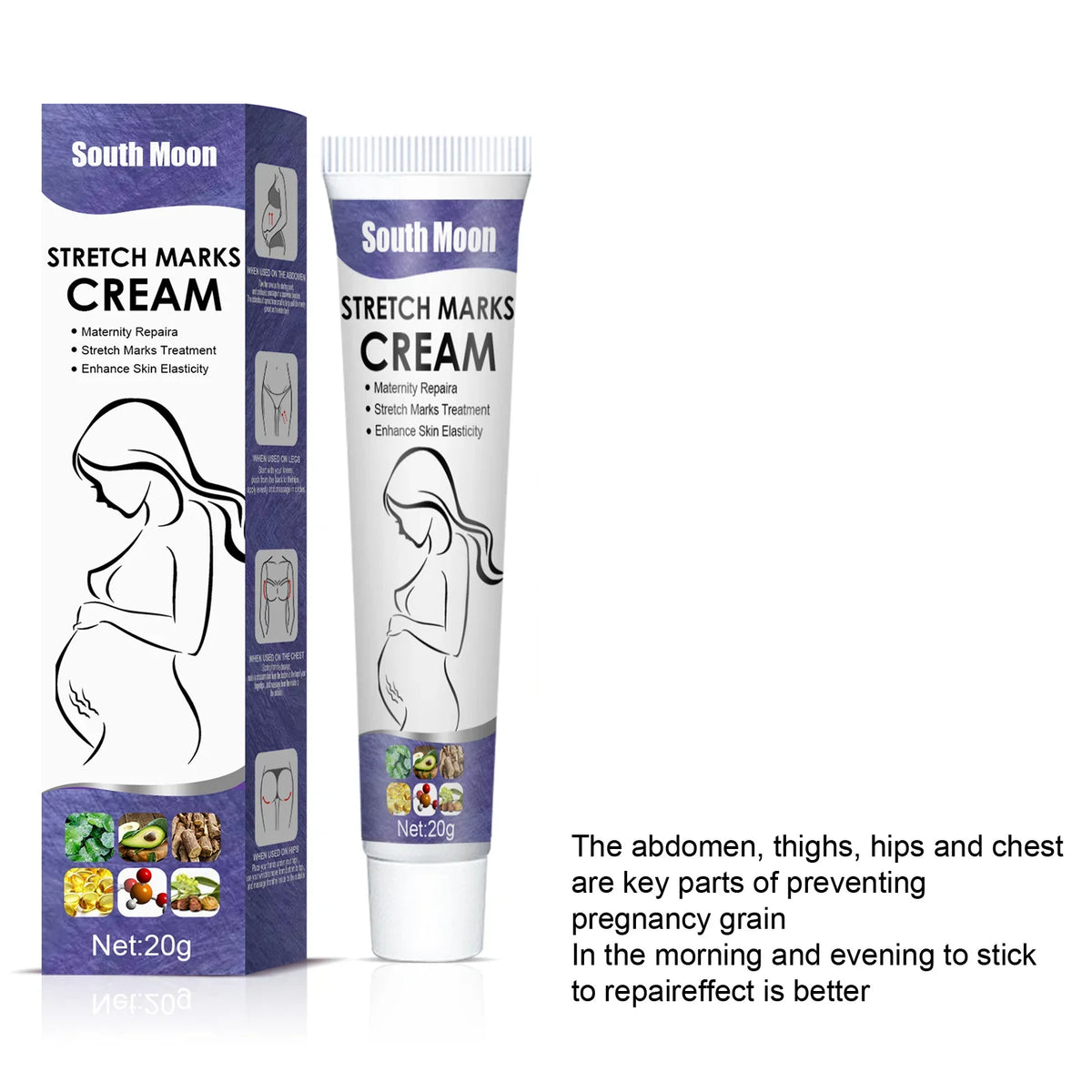 Pregnancy Stretch Removal Cream Fade Postpartum Obesity Lines Eliminate Body Belly Stretch Marks Improve Elasticity Firming Skin