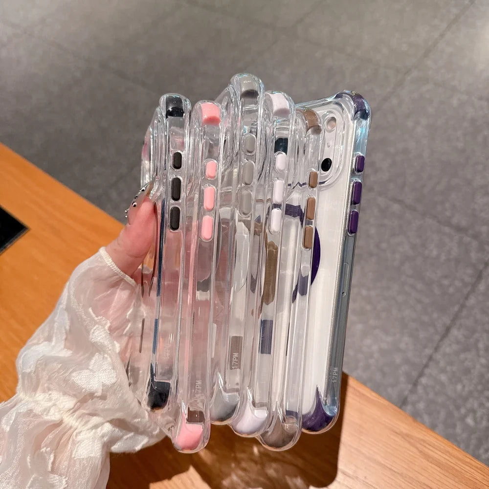 Frame Bumper Transparent For MagSafe Case For iPhone