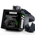 Bamboo Charcoal Soap Bar Deep Cleansing for Oily Light Beige,Moisturizing & Brightening Face & Body Bar For Women