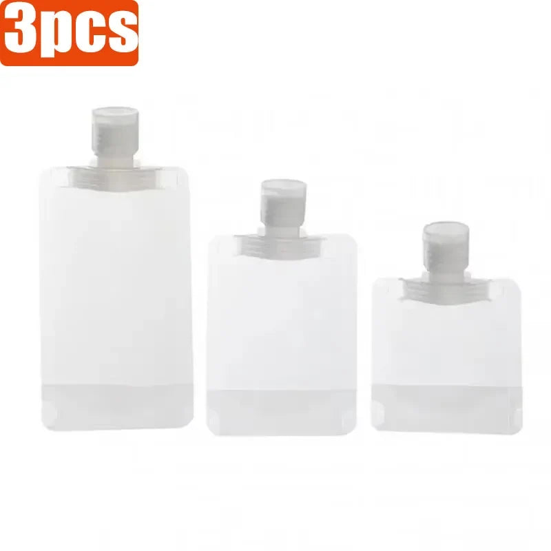 1/6pcs 30/50/100ml Lotion Dispenser Bag Travel Storage Bag Shampoo Liquid Cosmetics Storage Reusable Leak Proof Refillable Bag