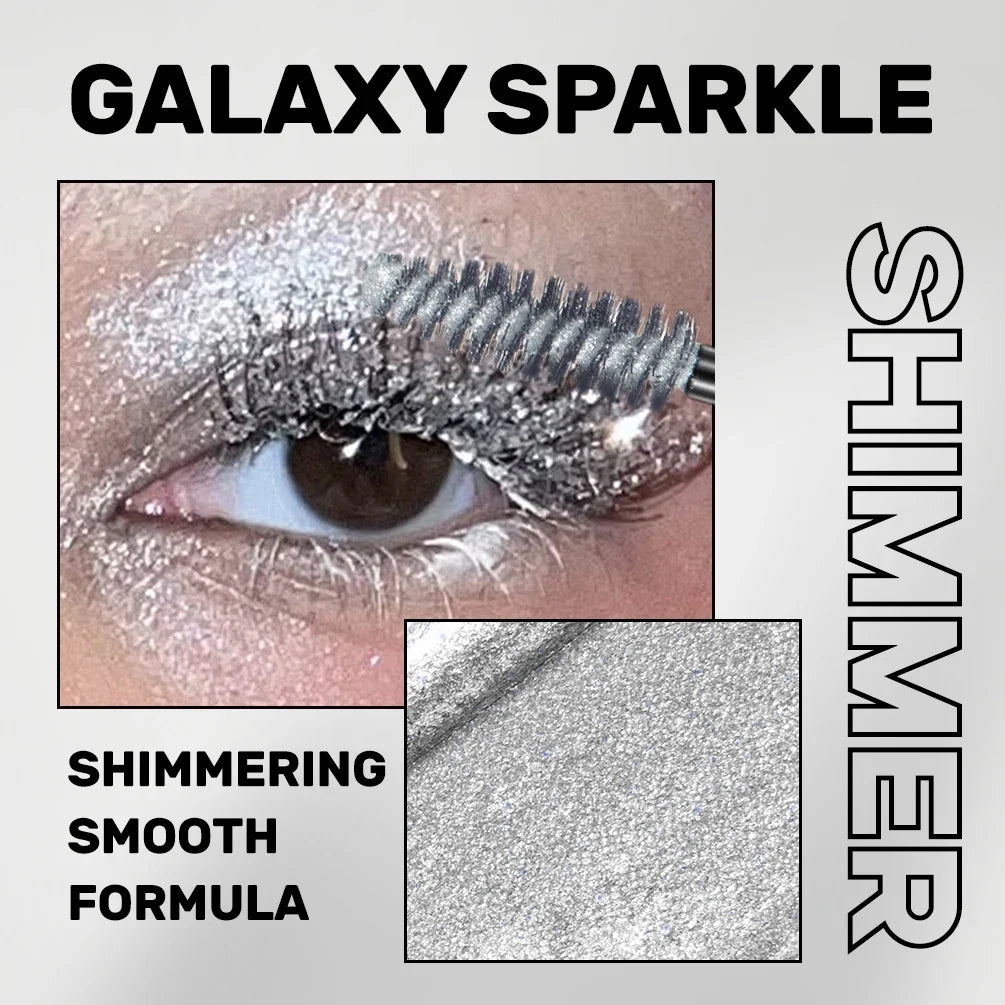 Pink Diamond Mascara Sweat Proof Glitter Eyelashes Shining Sequins Quick Dry Lasting Curling Thick Length Mascara Shimmer Makeup
