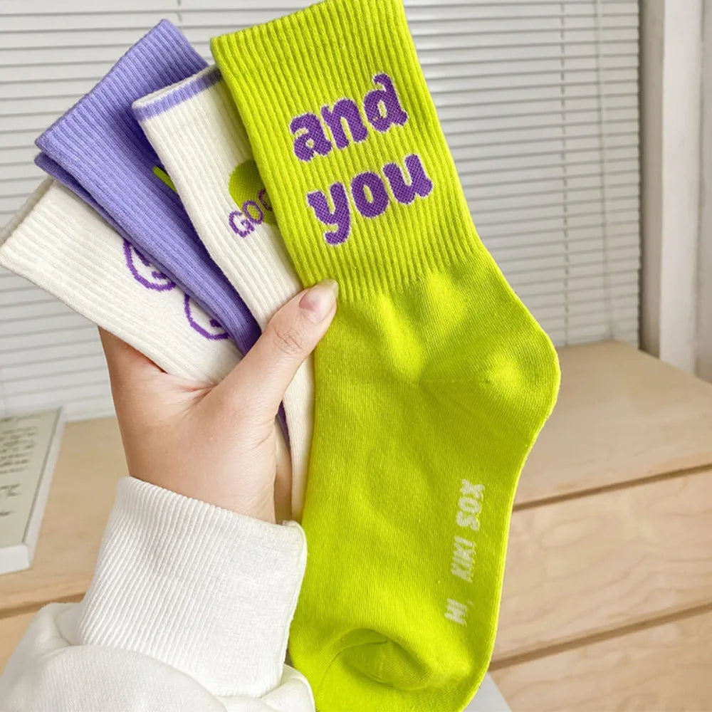 Breathable  Stylish Crew Socks