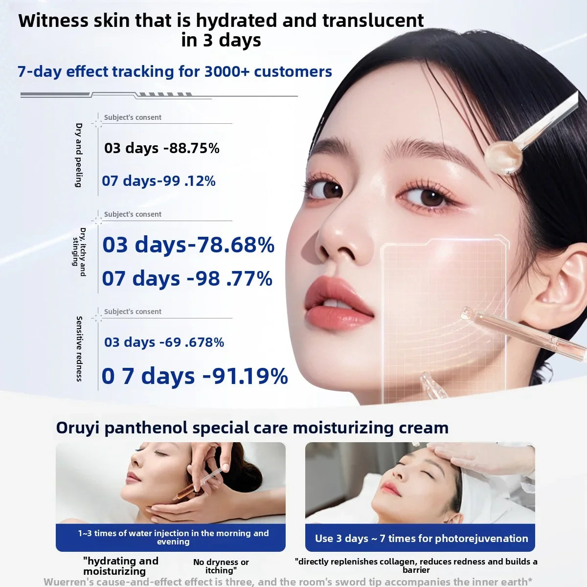 RUYI B5 Face Cream Deep Hydration Lock Moisturizing Soothing Redness Barrier Protection Autumn & Winter Special Skin Care 50g