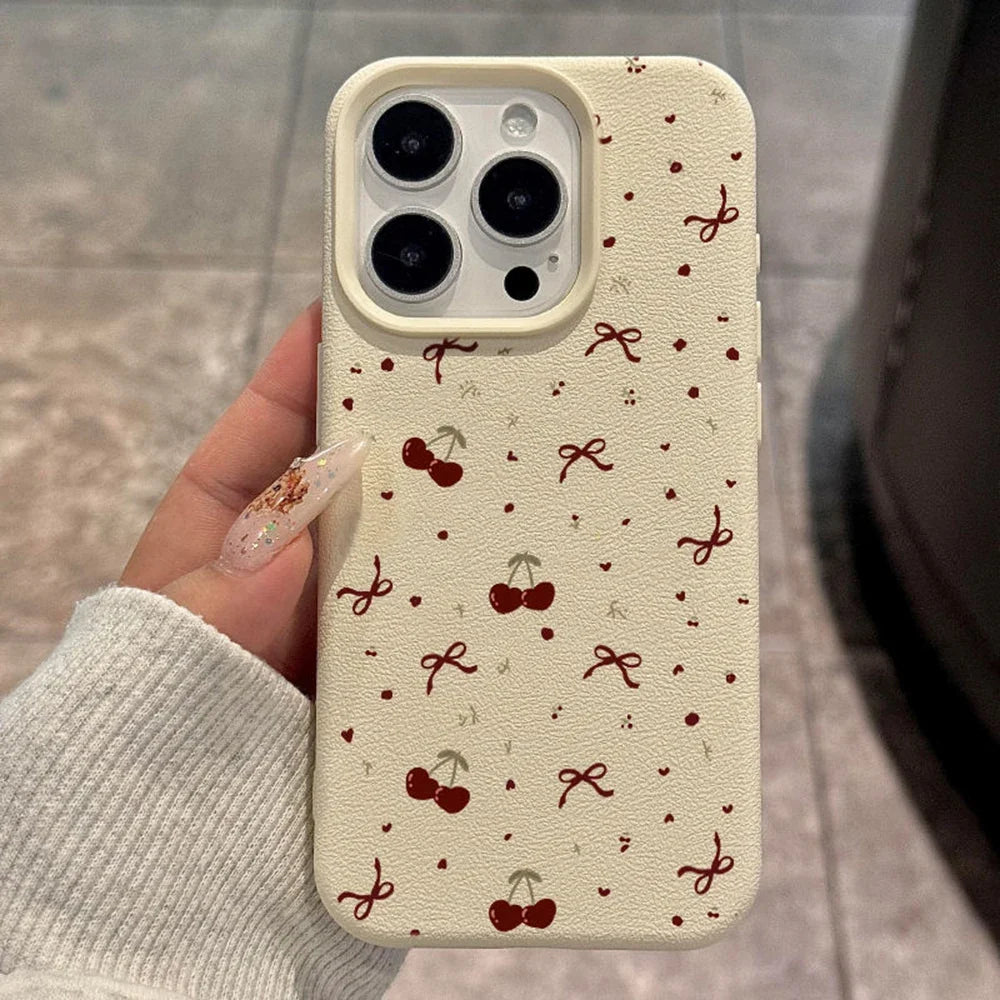 Flower Soft Leather Phone Case