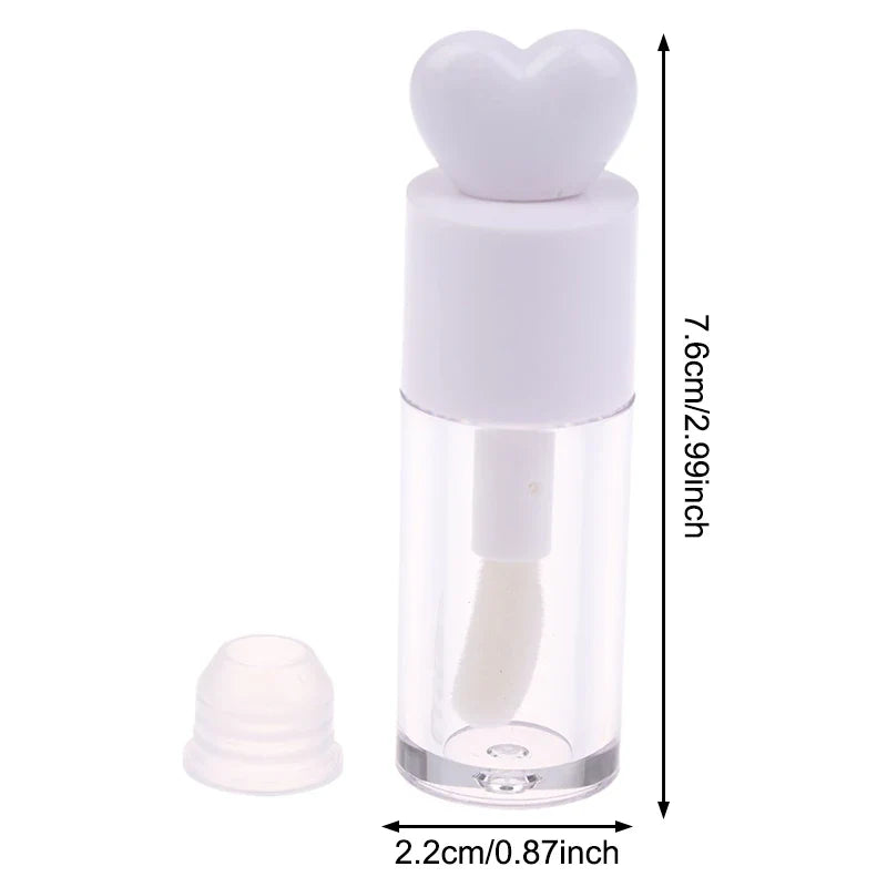 4ml Lip Gloss Tube Matte Transparent Thick Rod Large Brush Head Empty Bottle Lips Glaze Container Makeup Packaging Material