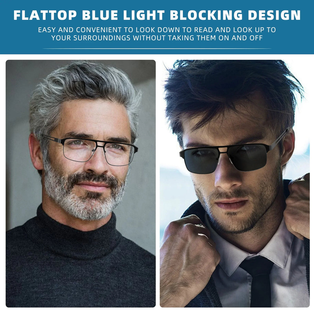 Blue light Reading Glasses for Men Metal Frame Readers Computer Eyeglass fit read Magnifier Presbyopia Lens Eyewear +0.75~3.0