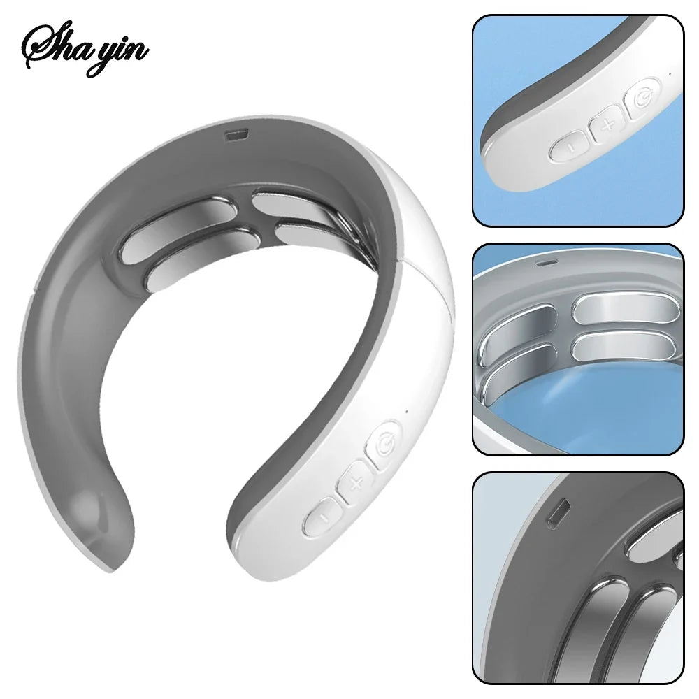 Neck Massager Intelligent Cervical Spine Instrument Electric Therapy Pulse Therapy Instrument Cervical Spine Massager
