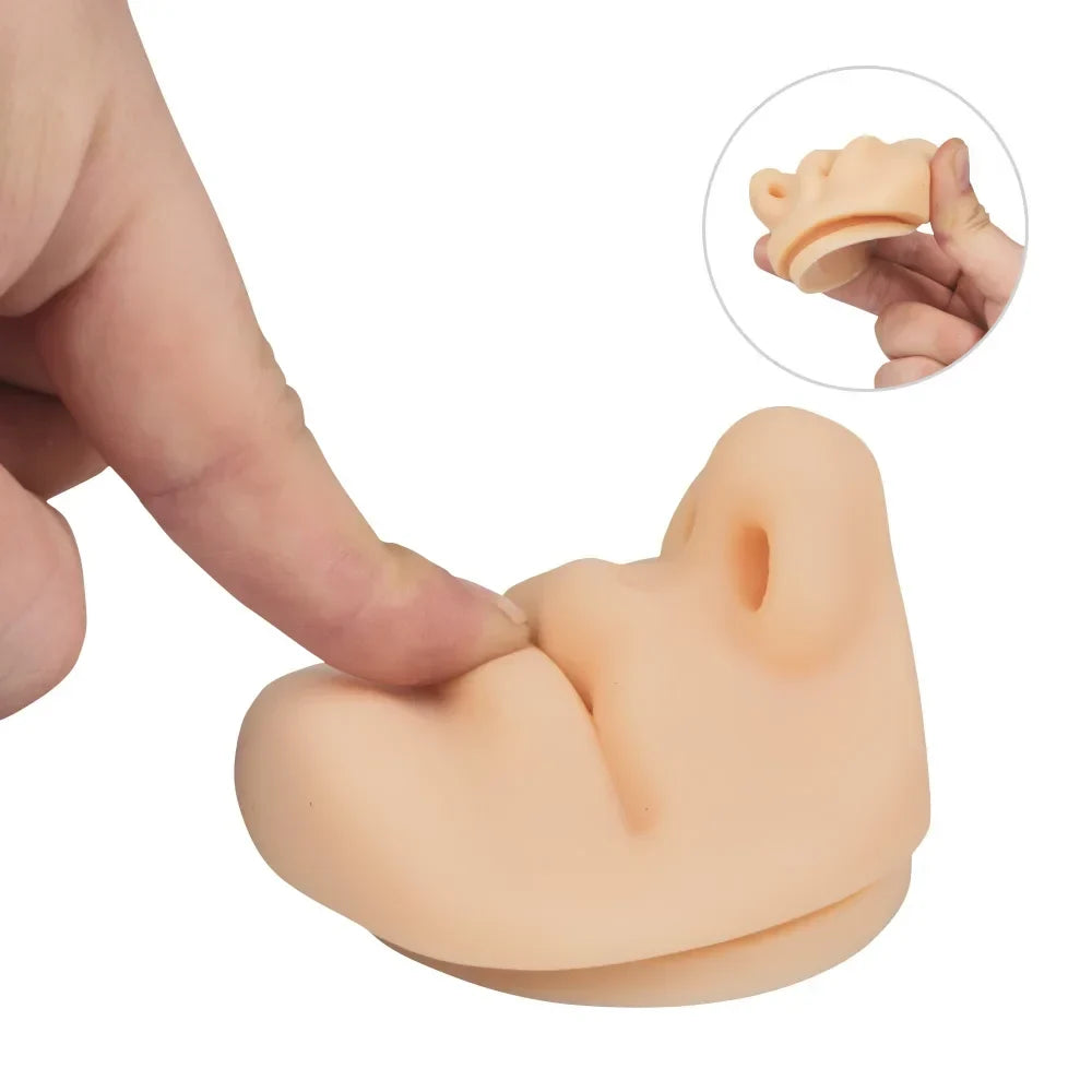 1PC Soft Silicone Mouth Nose Model Tattoo Practice Jewelry Display Piercing Display Tool Tattoo Puncture Practice Accessory