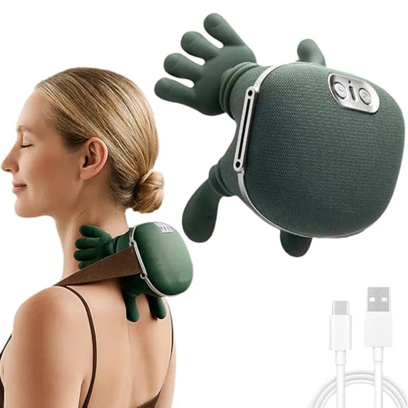 4D Bionic Finger Neck Shoulder Massager Wireless Neck Cervical Trapezius Kneading Massage Shawl Brushless Motor Neck masajeador