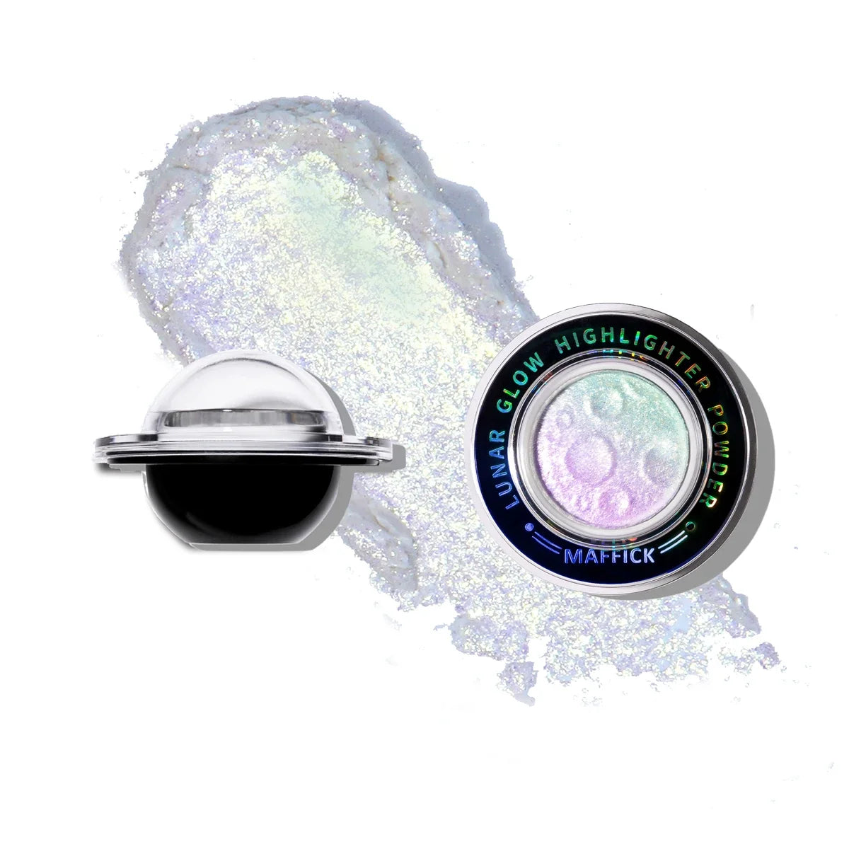 Planet highlighter powder brightens the whole body, with a burst of nasal shadows and a three-dimensional highlight on the face
