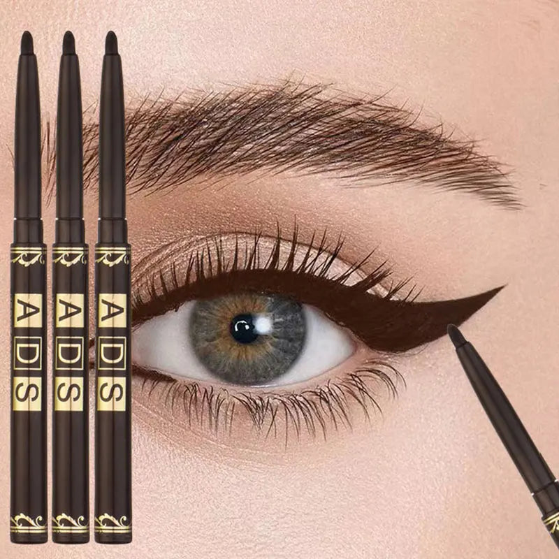 3pcs Black Eyeliner Pencils -Waterproof, Sweatproof & Smudge-Proofwith Easy Twist Application for Flawless Eye Makeup