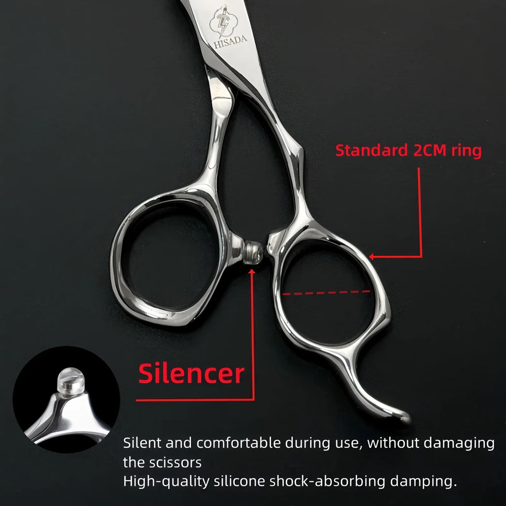 HISADA professional barber scissors Japanese handmade VG10 material scissors 6.0/6.5/7.0 inch hairdressing scissors