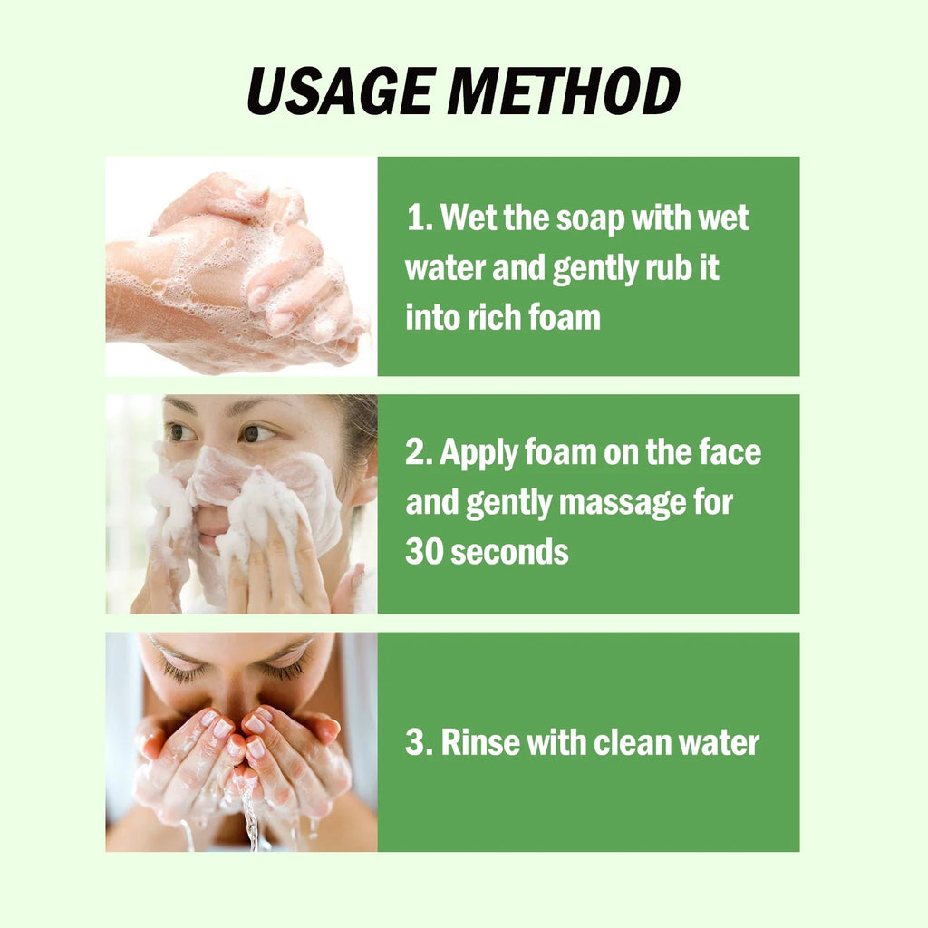 Bamboo Charcoal Cleansing Face Soap Remove Facial Dirt Reduce Blackheads Prevent Pore Blockage Deep Exfoliating Cleansing Soap