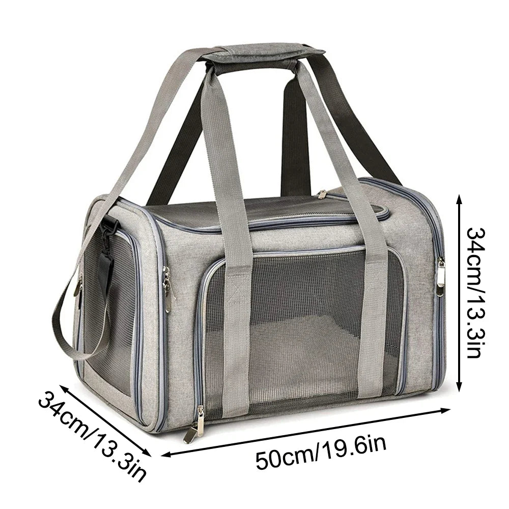 1PC Cat, Dog Carrier for Small Medium Cats Puppies up to 15 Lbs, Collapsible Travel Puppy Carrier