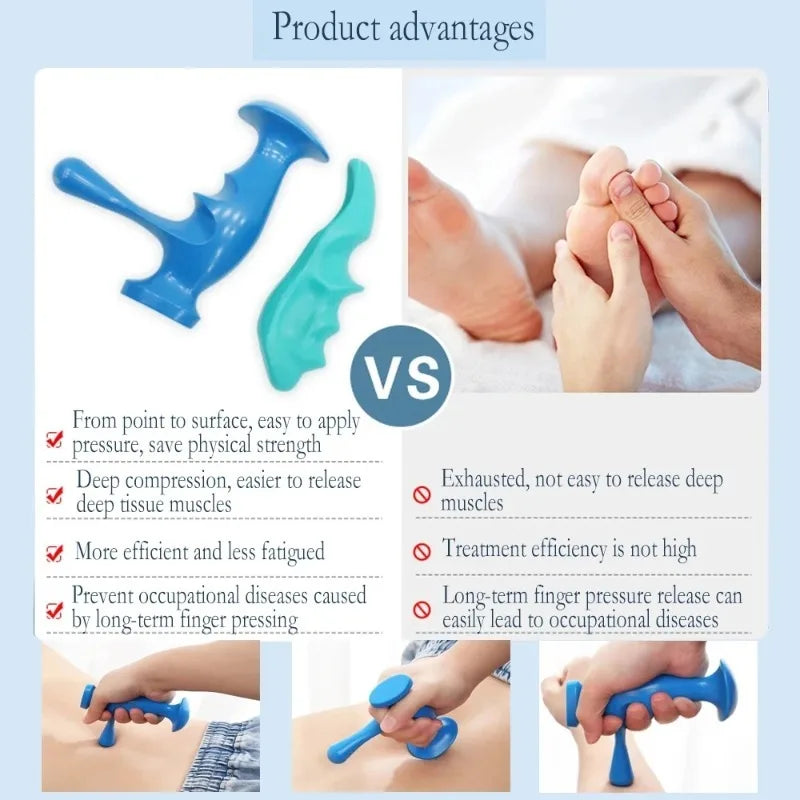 Handheld Massage Tools Thumb Saver Massages Finger Pressure Press Trigger Point Manual Massager Full Body Stress Deepest Relief