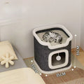 1-3 Level Cat House for Indoor Cats Hideaway Cave Cushions Cat Tower Condo for Multi Small Pet and Large Cats Indoordog House