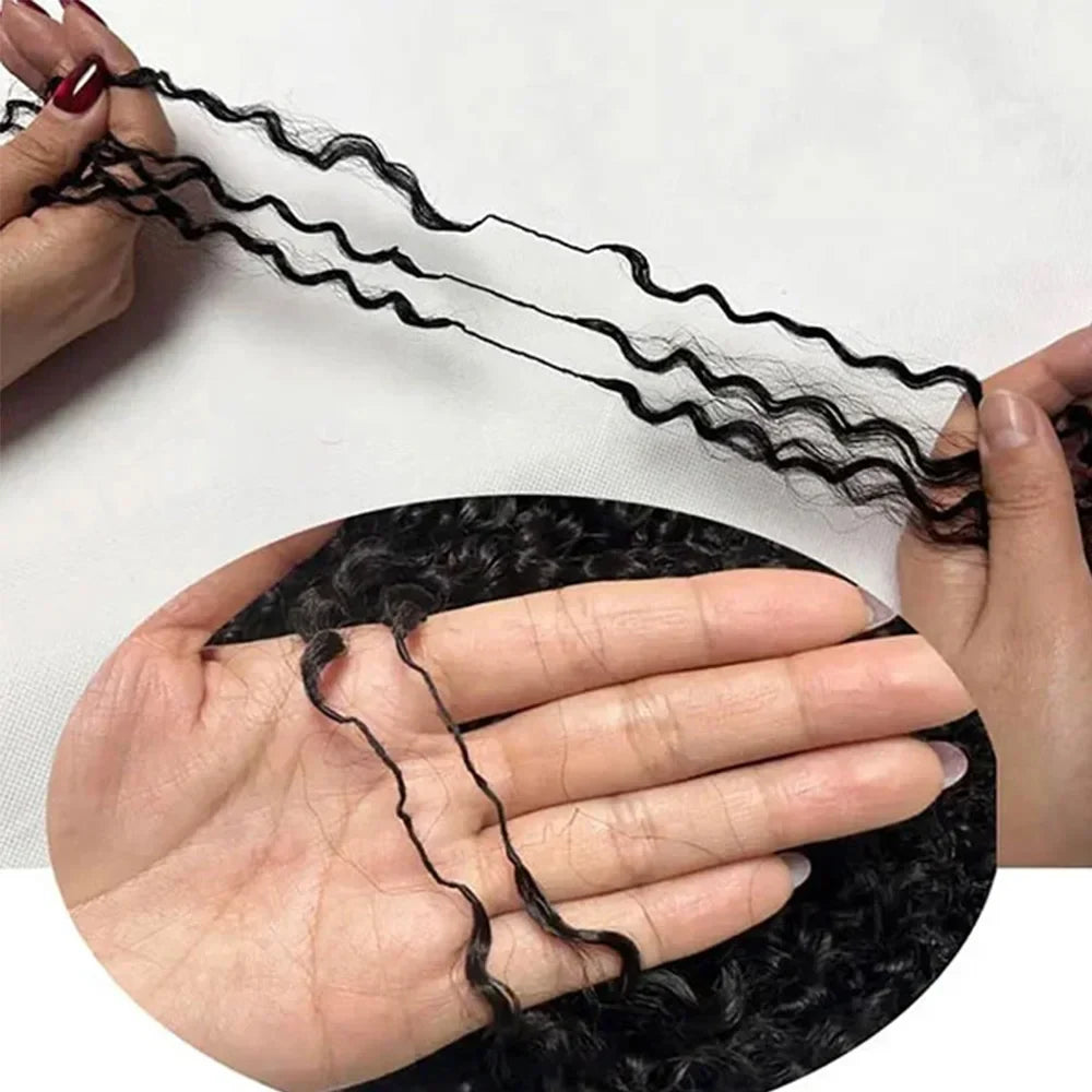 The 3rd Generation Deep Curly Feather Crochet Hair Extensions For Black Women Invisible Knots Knotless Pre-Separated