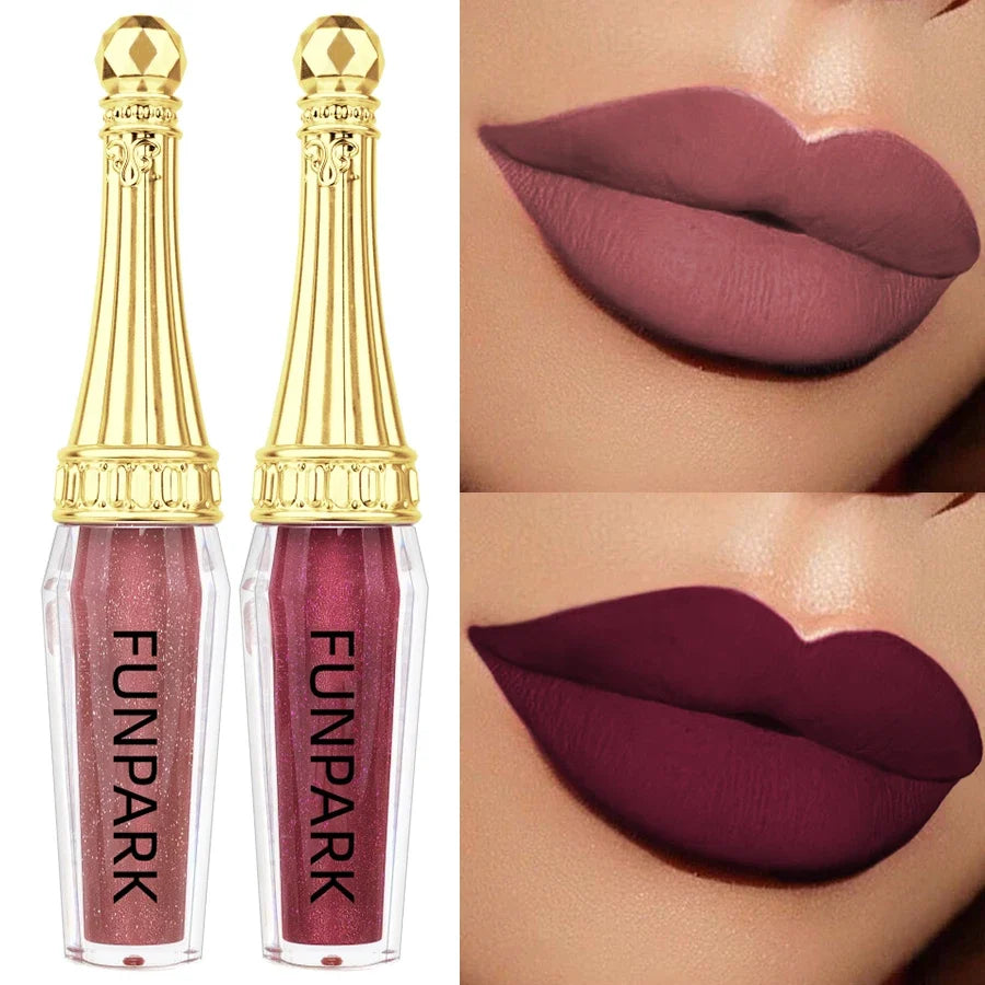 10 Colors Metallic Lip Gloss Long Lasting Liquid Lipstick Pearl Glitter High Pigment Lip Tint Korean Makeup Gifts Lip Oil Cosmet